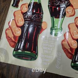 Vtg Coca Cola Vending Machine 1950s Decals Sprite Boy 5 Cents Decafix 54507 A