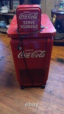 WORKING 1941 coca cola spin top bottle serving machine with operating manual